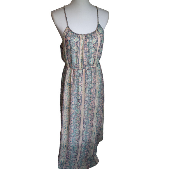 American Eagle Paisley Boho Print Maxi Dress - sheer and flowy - size M - Picture 5 of 16